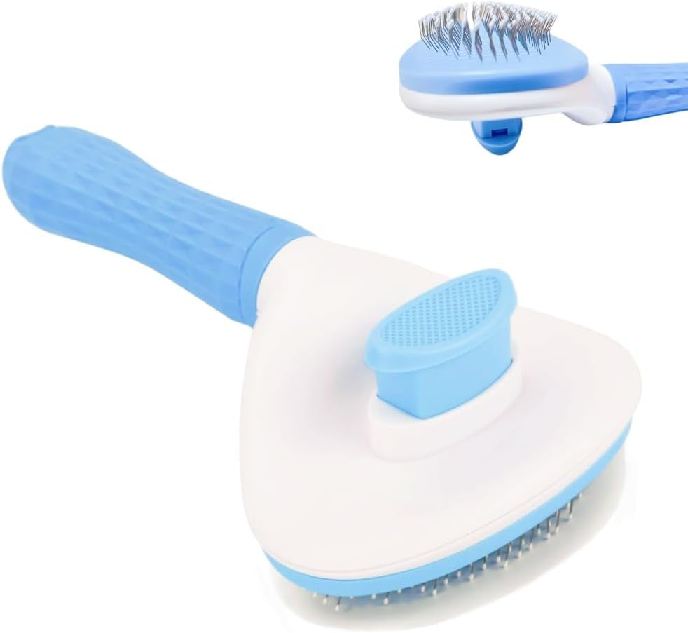 Cat Brush Self Cleaning,Cat and Dog Universal,Soft Silicone Handle