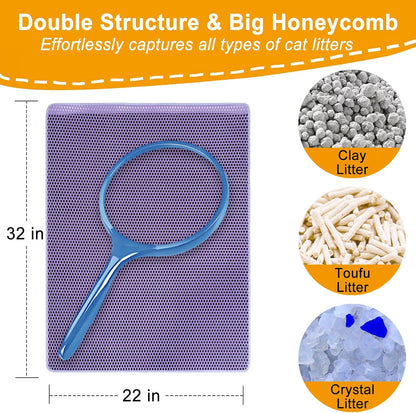 Honeycomb Cat Litter Trapping Mat (32 x 22 in)