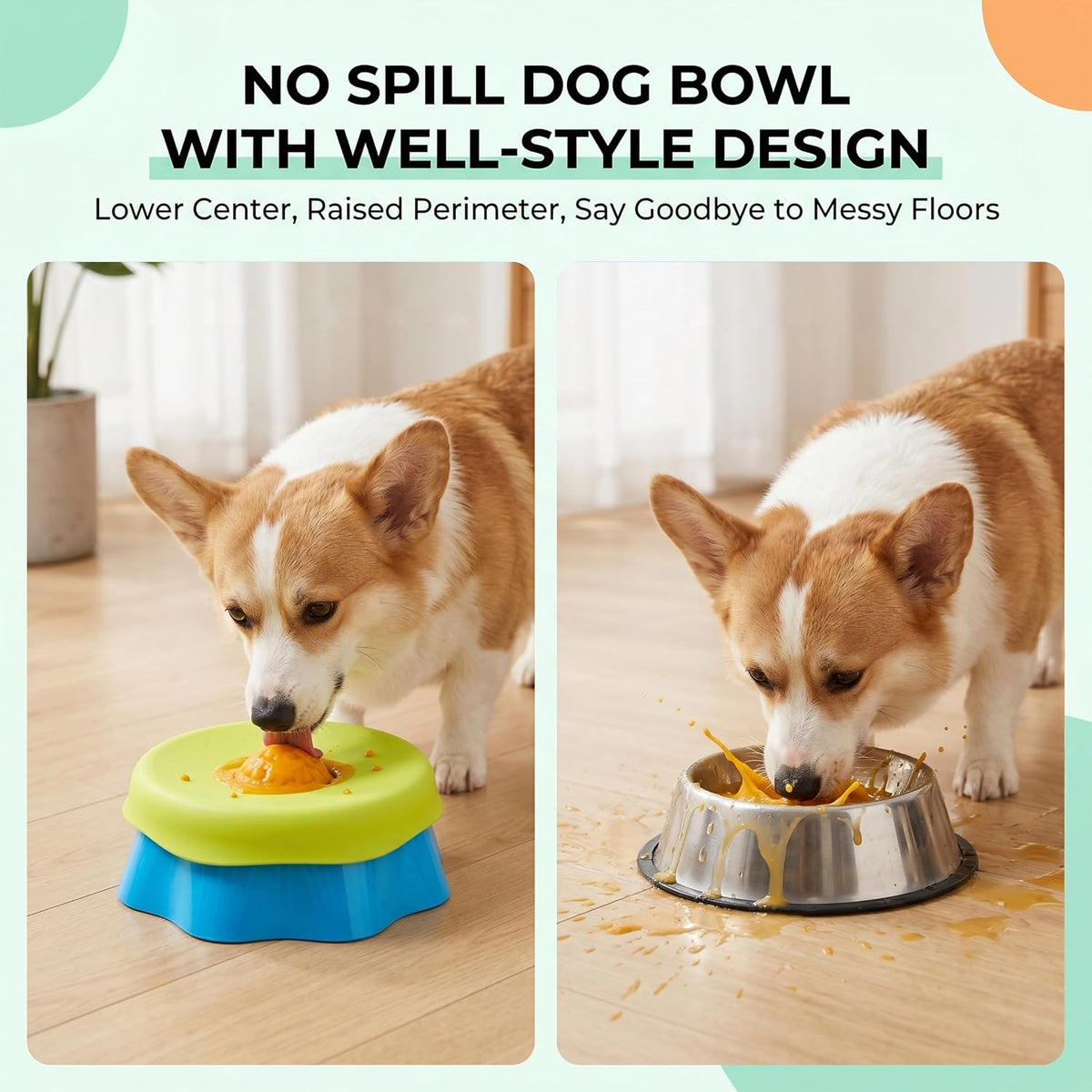 Slow Feeder Dog Bowl with Interactive Rolling Balls