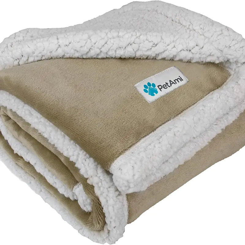 Dog Blanket Soft Sherpa Reversible for Comfort