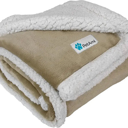 Dog Blanket Soft Sherpa Reversible for Comfort