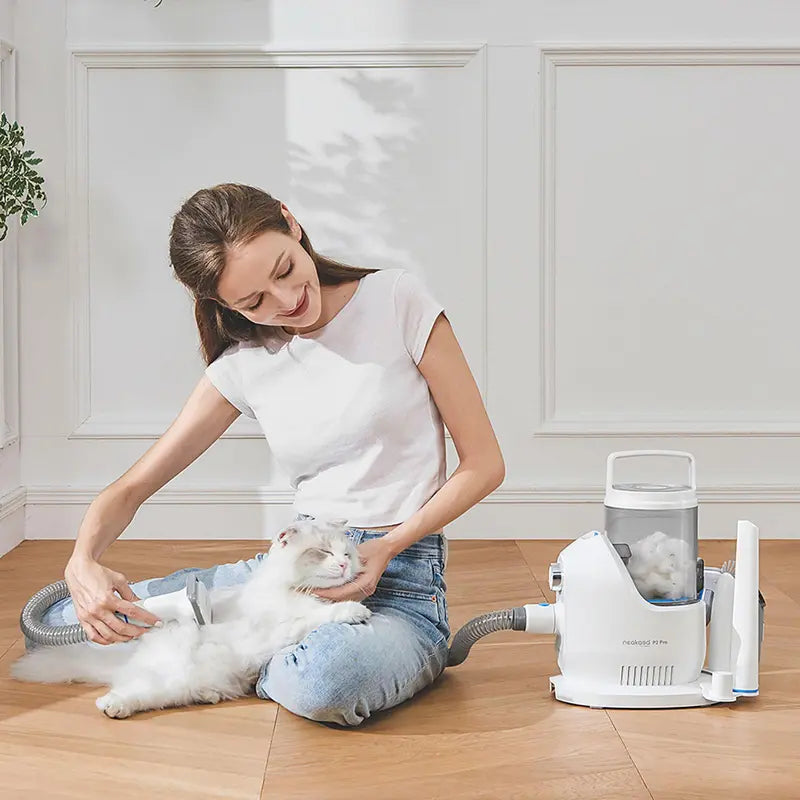 Neakasa P2 Pro Pet Grooming System for Dogs Cats Grooming Kit, Dog Clippers Vacuum Suction 99% Hair, 5 Proven Tools, 2L Dustbin for Dogs Cats Animals