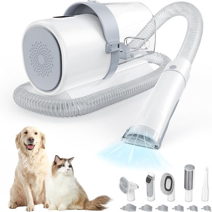 Dog Grooming Vacuum Kit, Pet Hair Clipper Grooming Kit for Cats, 2.5L