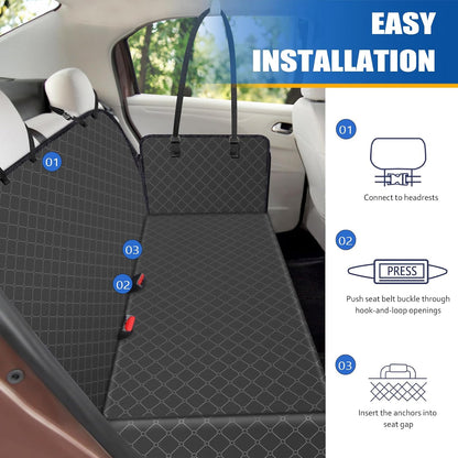 Dog Car Seat Cover for Back Seat with Storage Pocket Seat Covers for Cars