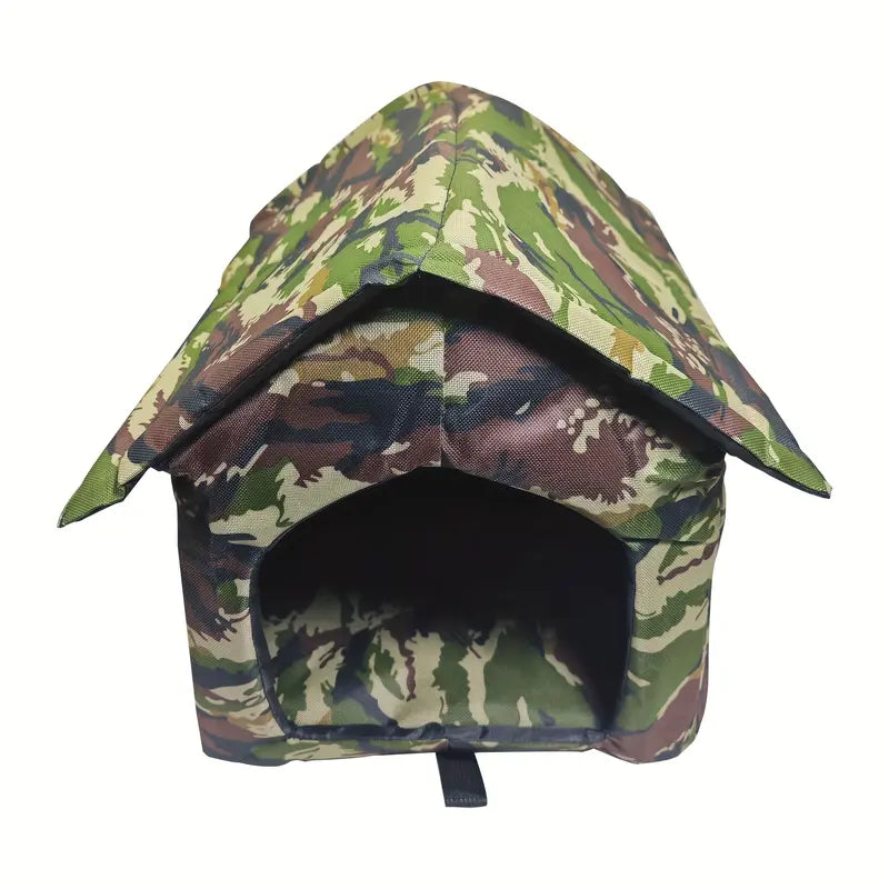 Outdoor Insulated Waterproof Foldable Cat & Dog House - All-Weather Secure Shelter, Machine Washable Tent Bed, Pet Furniture Machine Washable Houses