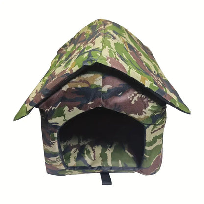 Outdoor Insulated Waterproof Foldable Cat & Dog House - All-Weather Secure Shelter, Machine Washable Tent Bed, Pet Furniture Machine Washable Houses