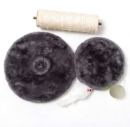 Small Cat Scratching Post and Small Cat Tree Natural Sisal Tower with round Perch and Plush Ball Furniture Made for Small Cat, Kitten Relax Tree