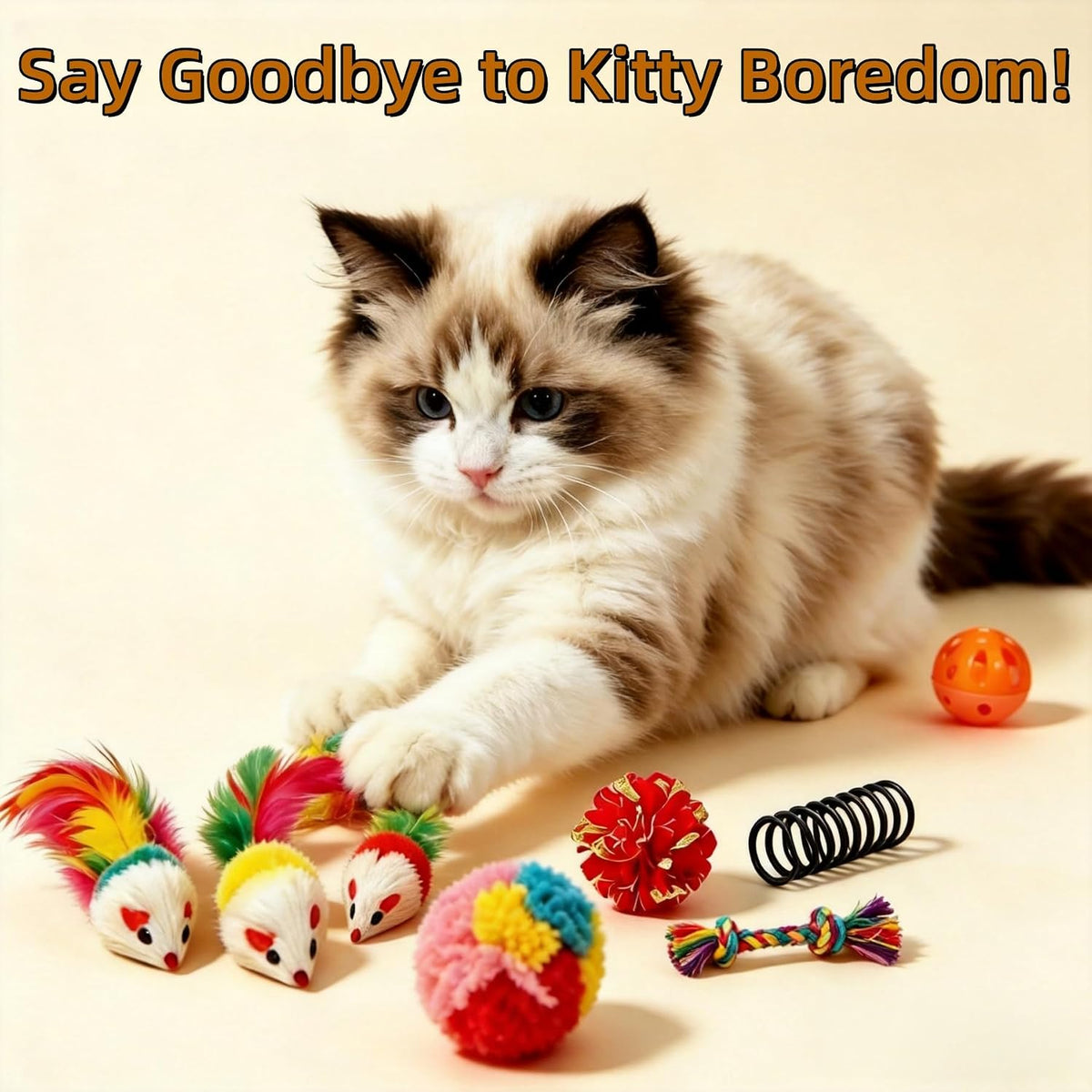 46 PCS Cat Toys for Indoor Cats, Kitten Toys with Mint Catnip for Kittens