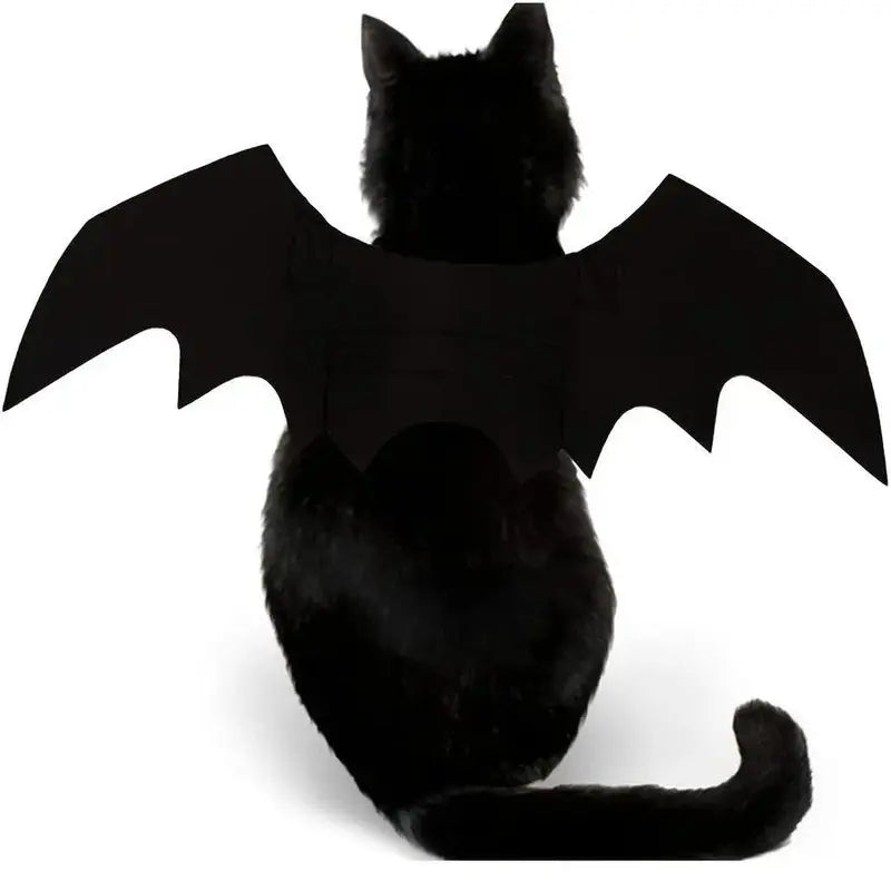 Adjustable Bat-Wing Cat Costume for Kittens and Adult Cats – Soft Stretch Fabric Pet Outfit Ideal for Halloween, Valentine’S Day, Indoor Play, or Outdoor Photo Sessions – Breathable, Comfort-Fit Design with Secure Hook-And-Loop Closure