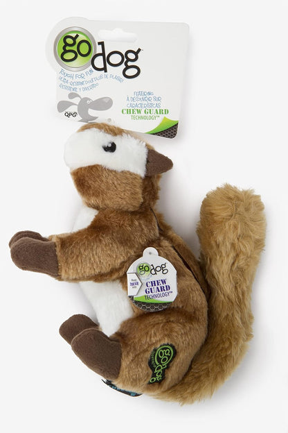 Wildlife Chipmunk Squeaky Plush Dog Toy, Chew Guard Technology - Brown, Large