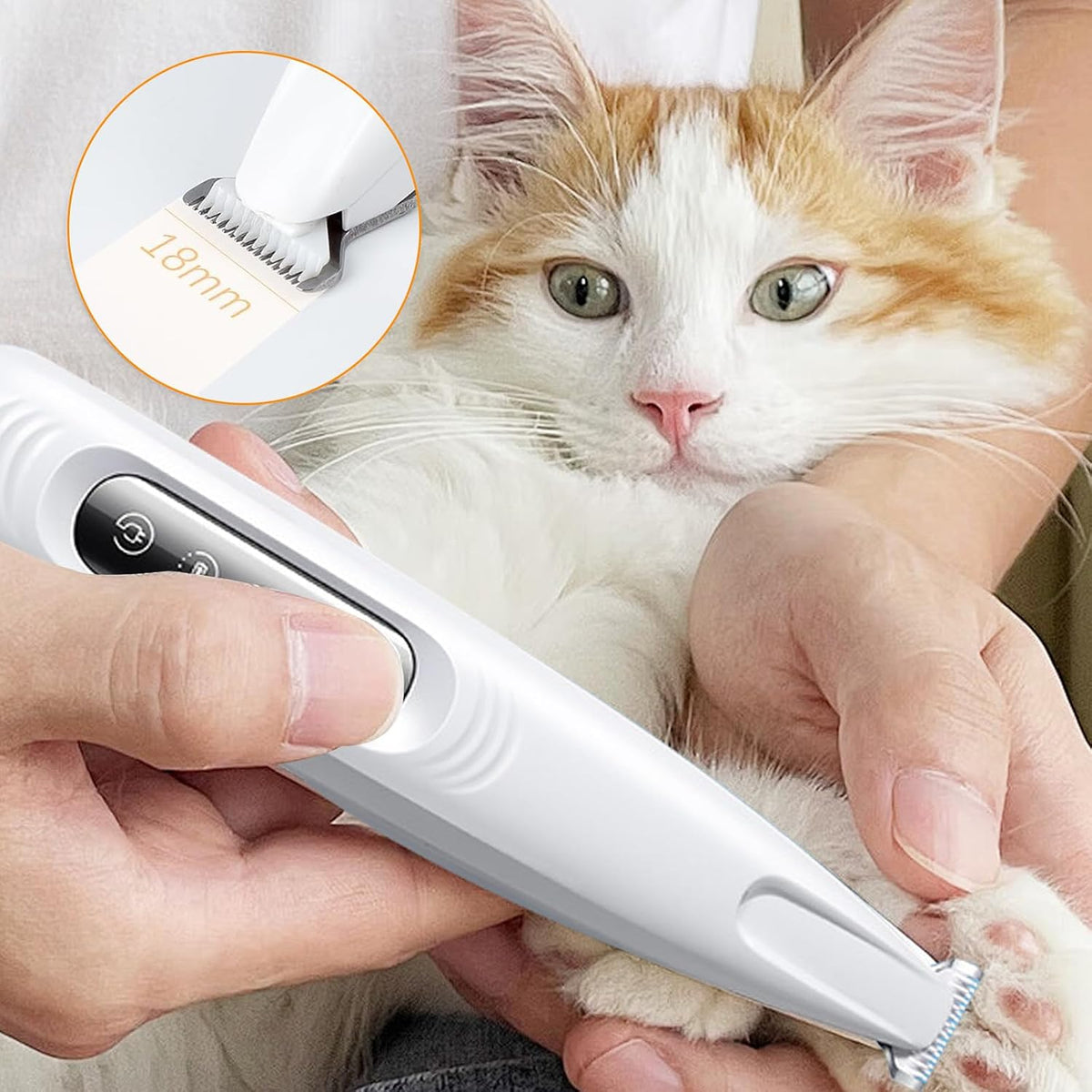 Pet Mini Trimmer: New Rechargeable Low Noise Wireless Dog Paw Trimmer with LED Light for Paw Hair, Ears, Face, Hips and Eyes, Grooming Instruments for Cats and Dogs (Trimmer)