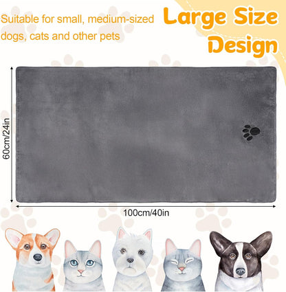 40 X 23.6 Inch Dog Towels for Drying Dogs, Absorbent Microfiber Dog Towel