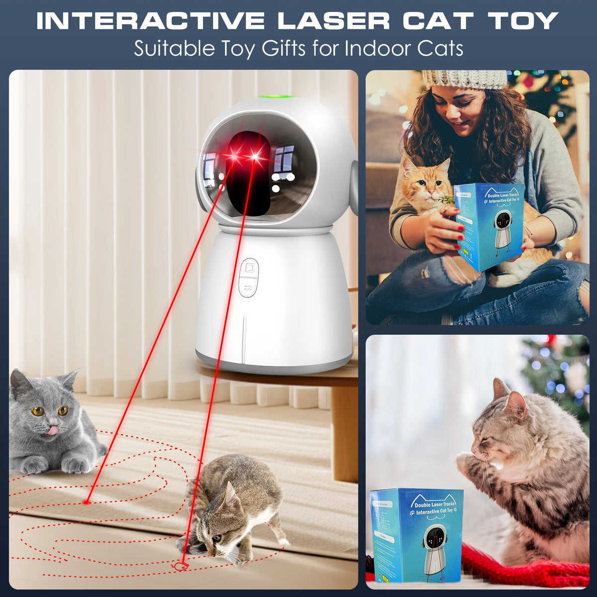 Automatic Motion-Activated Cat Laser Toy (Rechargeable)
