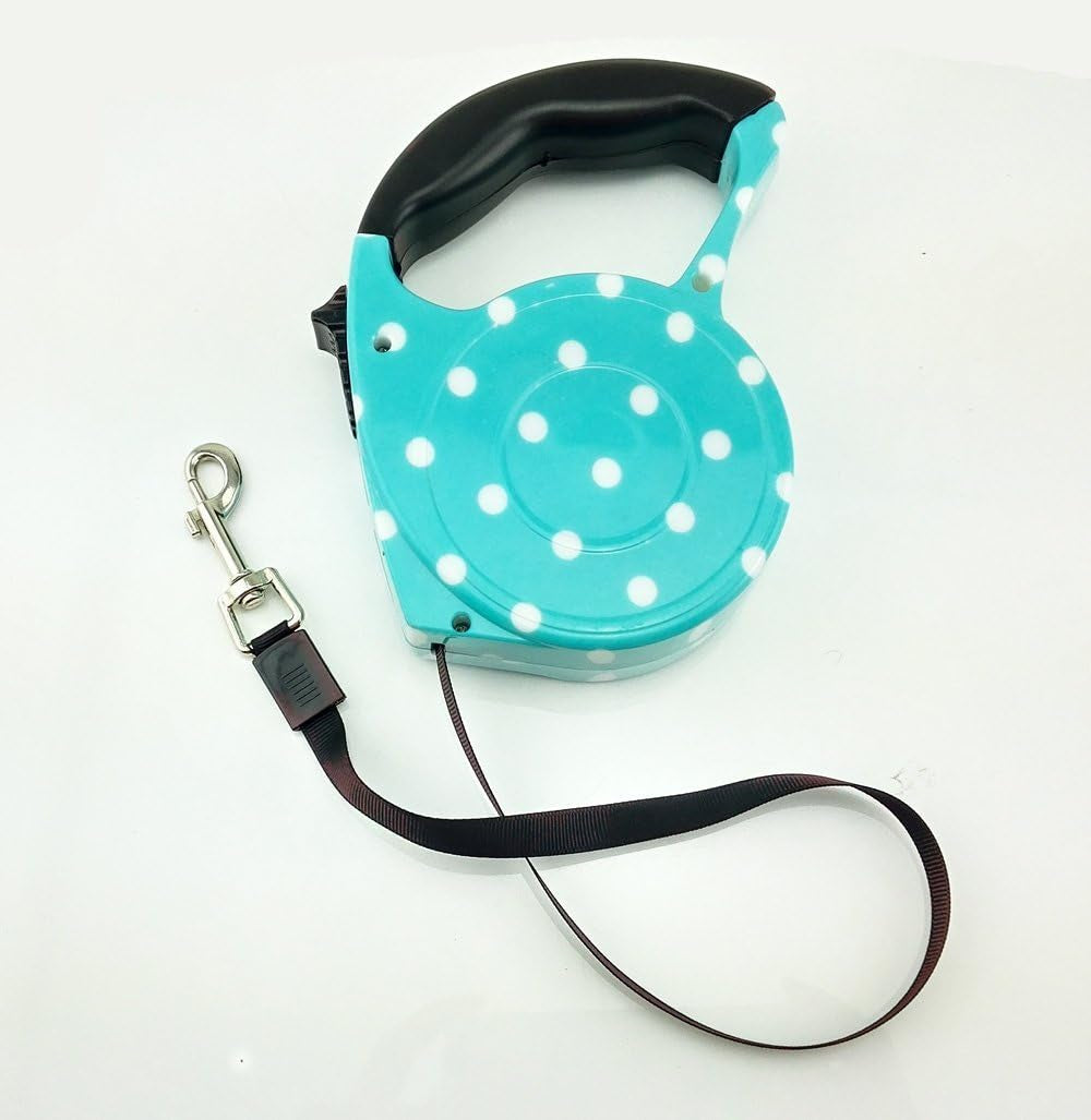 16.5 Ft Pet Dog Cat Puppy Retractable Leash Traction Rope Walking Lead Leash (Blue)
