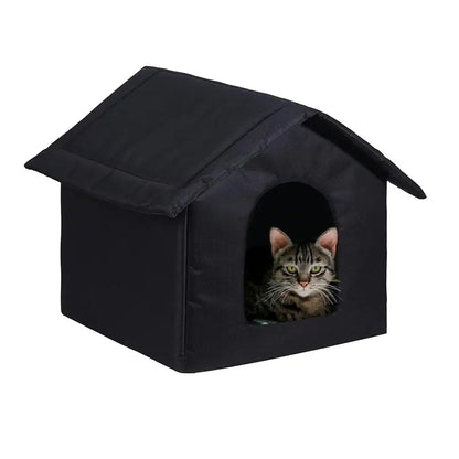 Outdoor Insulated Waterproof Foldable Cat & Dog House - All-Weather Secure Shelter, Machine Washable Tent Bed, Pet Furniture Machine Washable Houses