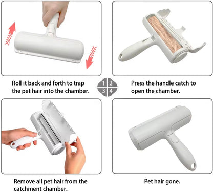 Cat and Dog Hair Remover Lint Roller for Car Upholstery, Furniture, Couch, Carpet, Rugs, Bedding
