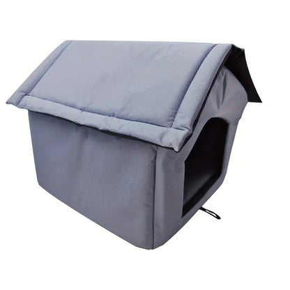 Outdoor Insulated Waterproof Foldable Cat & Dog House - All-Weather Secure Shelter, Machine Washable Tent Bed, Pet Furniture Machine Washable Houses