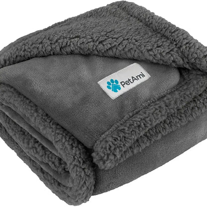 Dog Blanket Soft Sherpa Reversible for Comfort