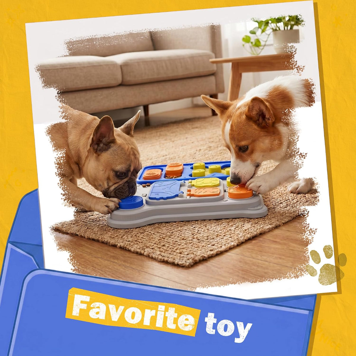 Dog Puzzle Toy, Treat Dispensing Slow Feeder Game