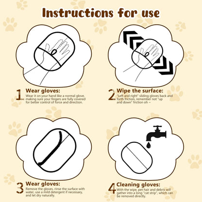 Pet Hair Removal Glove for Cats & Dogs, 2025 Newly Upgraded Electrostatic Pet Hair Gloves, Reusable Pet Hair Remover Tool for Clothing, Couch, Carpet, Curtain