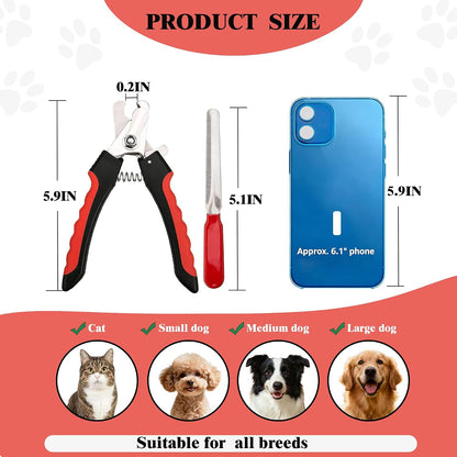 Dog Nail Clippers and Trimmers with Safety Guard for Large Dogs