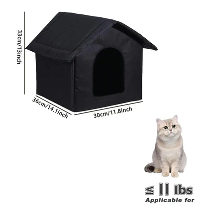 Outdoor Insulated Waterproof Foldable Cat & Dog House - All-Weather Secure Shelter, Machine Washable Tent Bed, Pet Furniture Machine Washable Houses