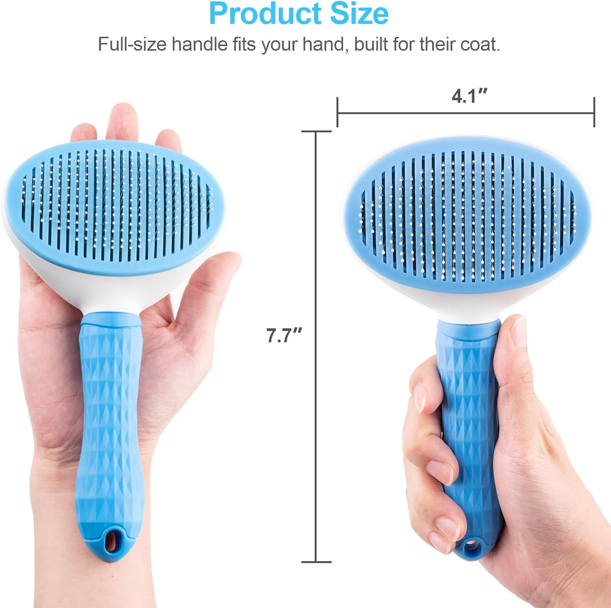 Self-Cleaning Deshedding Slicker Brush