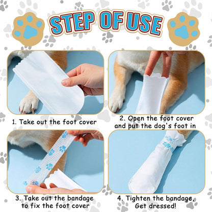 Disposable Dog Boots, 40 Pack (Size M)