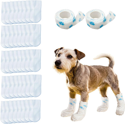 Disposable Dog Boots, 40 Pack (Size M)