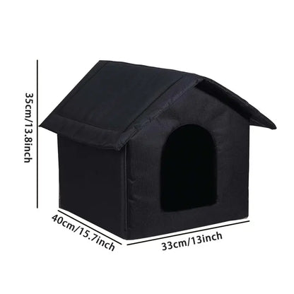 Outdoor Insulated Waterproof Foldable Cat & Dog House - All-Weather Secure Shelter, Machine Washable Tent Bed, Pet Furniture Machine Washable Houses