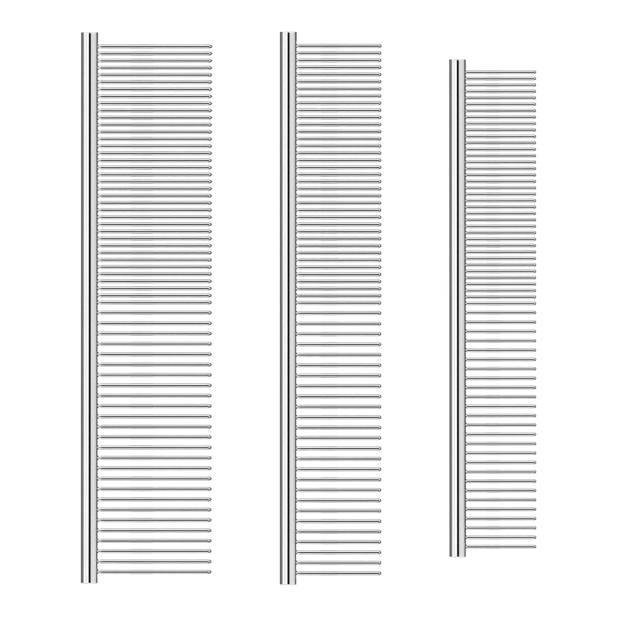3 Pack Metal Comb for Dogs, Cat, Large Medium Small