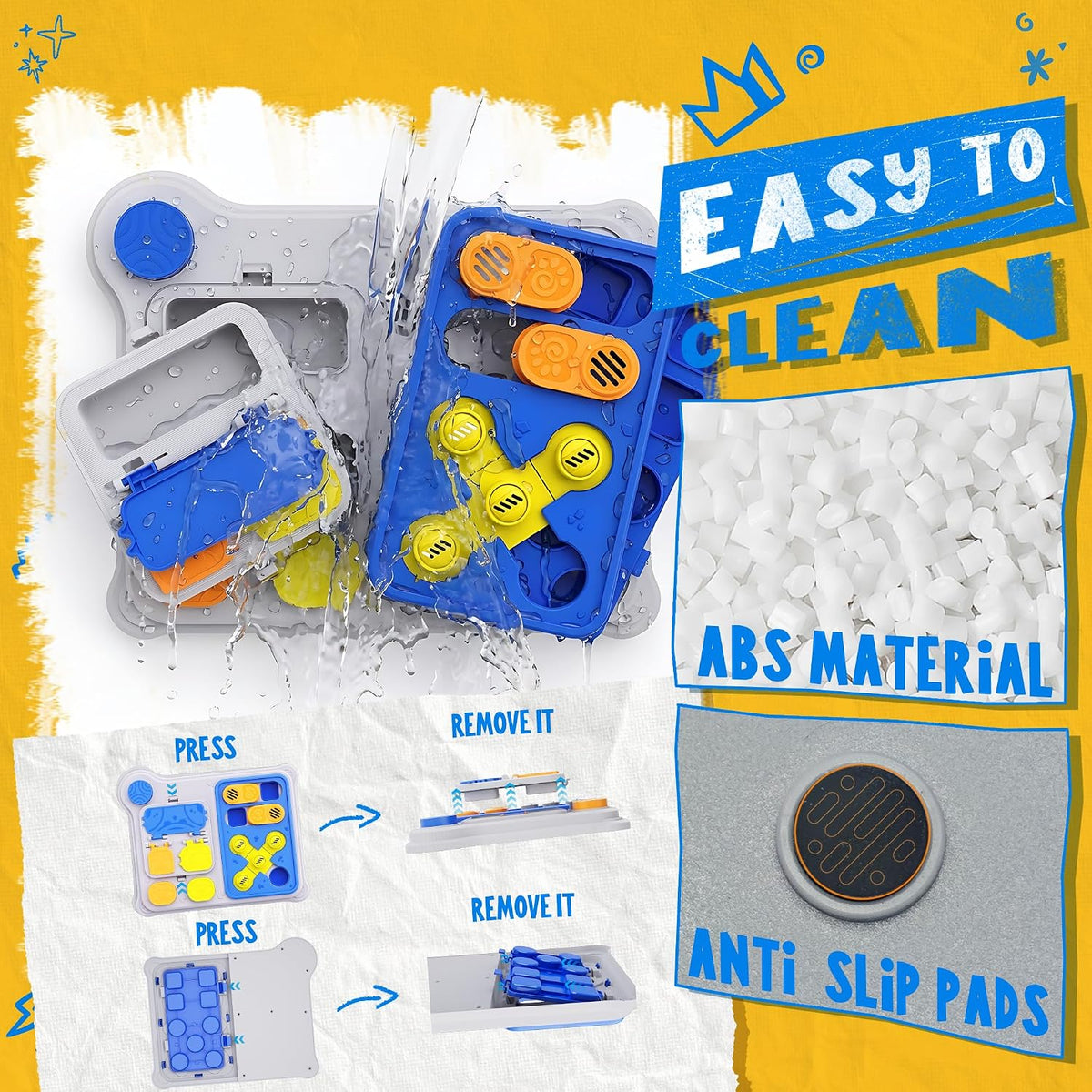 Dog Puzzle Toy, Treat Dispensing Slow Feeder Game
