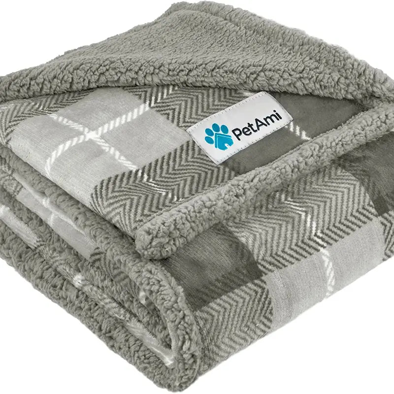 Dog Blanket Soft Sherpa Reversible for Comfort