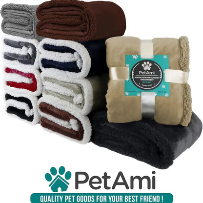 Dog Blanket Soft Sherpa Reversible for Comfort