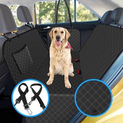 Dog Car Seat Cover for Back Seat with Storage Pocket Seat Covers for Cars