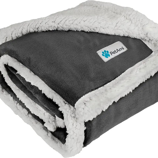 Dog Blanket Soft Sherpa Reversible for Comfort