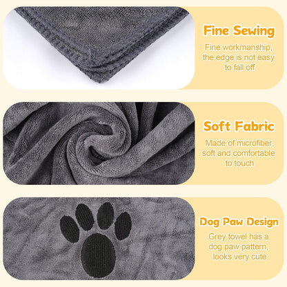 40 X 23.6 Inch Dog Towels for Drying Dogs, Absorbent Microfiber Dog Towel