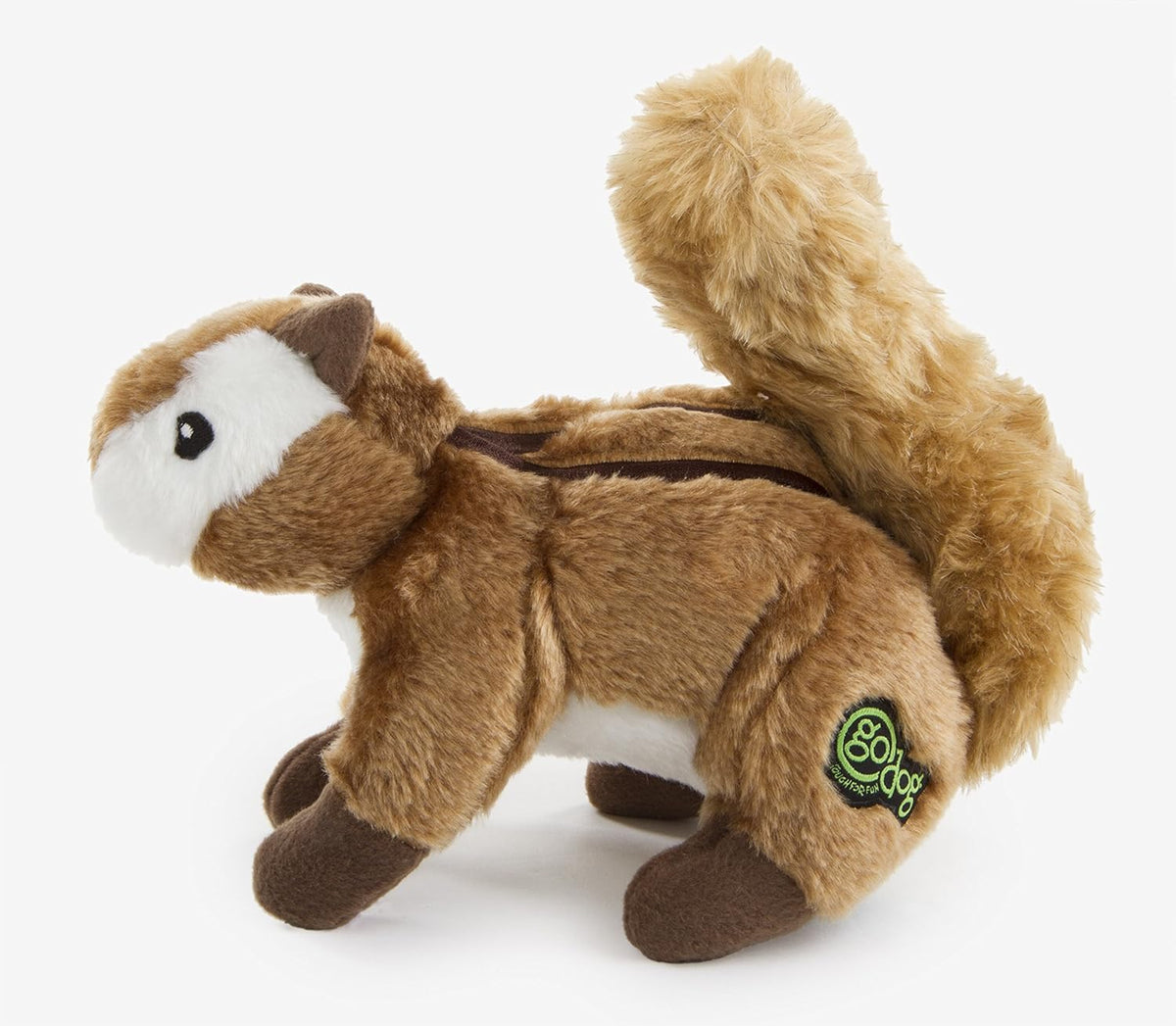 Wildlife Chipmunk Squeaky Plush Dog Toy, Chew Guard Technology - Brown, Large