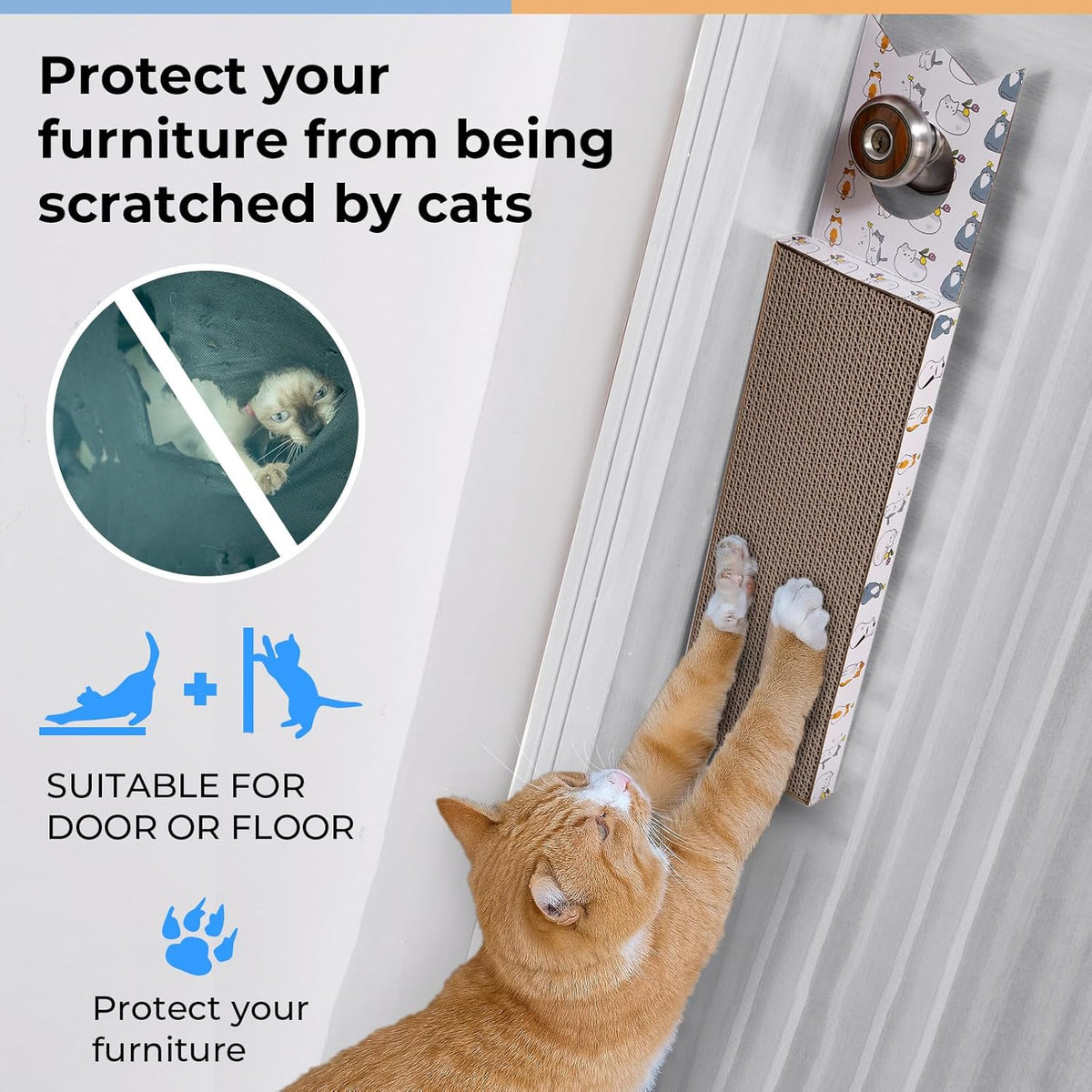 Hanging Cat Scratcher, Cat Scratching Board, Cardboard Cat Scratcher, Scratching Post, Cat Scratch Pad
