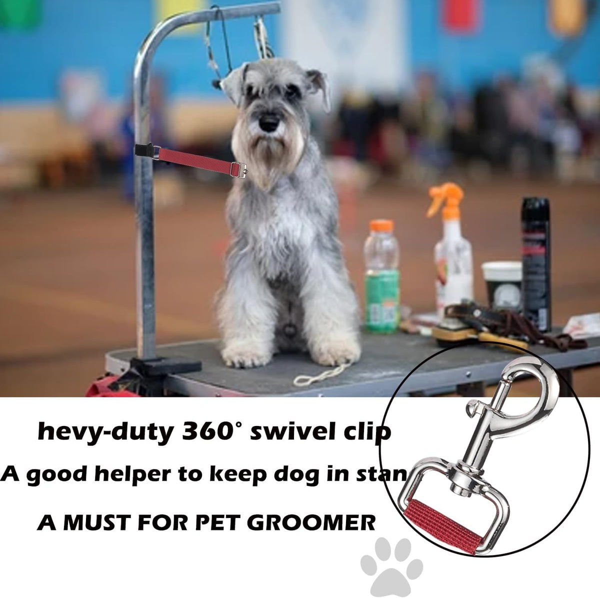 Pet Dog Grooming Table Arm Accessories Dog Grooming Loops for Table Arm Extender Adjustable Extension Loop Bathing Restraint Leash for Small & Medium Dogs (Red & Green)