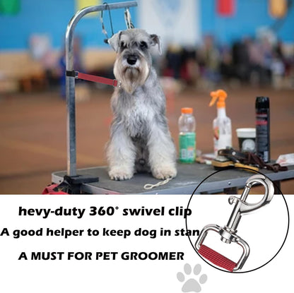 Pet Dog Grooming Table Arm Accessories Dog Grooming Loops for Table Arm Extender Adjustable Extension Loop Bathing Restraint Leash for Small & Medium Dogs (Red & Green)